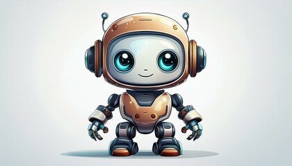 Fototapeta premium Niedlicher kleiner Roboter