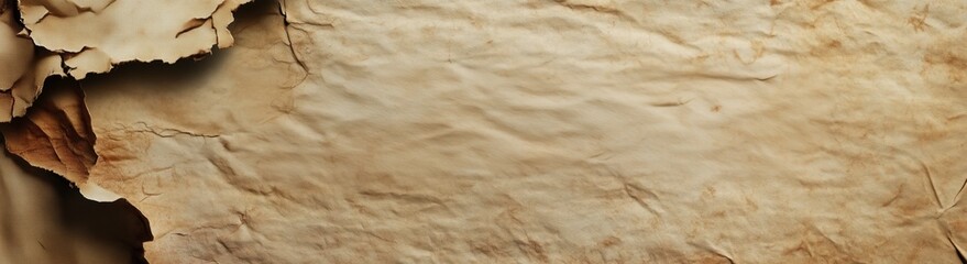 Fototapeta premium Old Parchment: A textured and aged parchment, weathered with time, providing a sense of history, nostalgia, and mystery. 