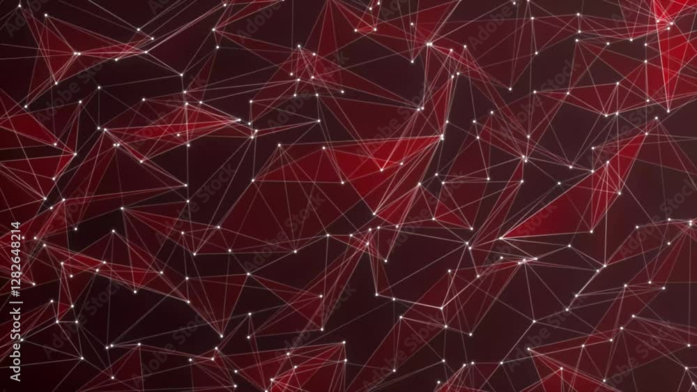Poster red plexus dot abstract technology futuristic network with loop white background. technology abstrac