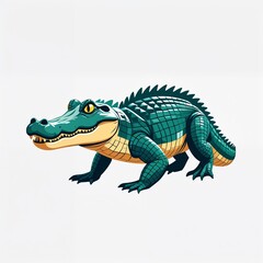 Obraz premium crocodile icon on plain white background
