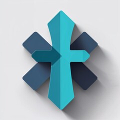cross close icon on plain white background