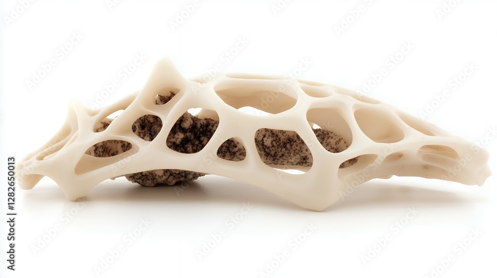 Poster intricate off white lattice structure 3d printed object