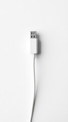 Fototapeta premium USB cable on a white background