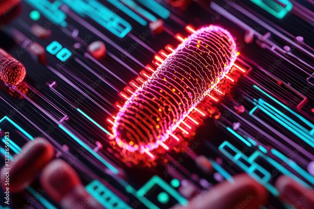 Poster artificial intelligence exploring microbial life digital laboratory scientific visualization futuris