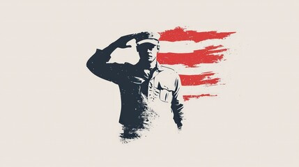 Soldier Saluting American Flag  Patriotism  Military  Honor  Remembrance