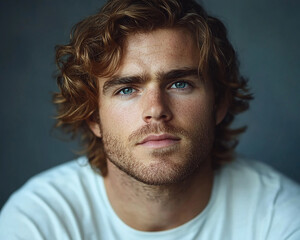 Fototapeta premium Man smiling close-up