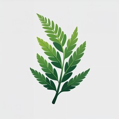 Naklejka premium fern leaf icon on plain white background