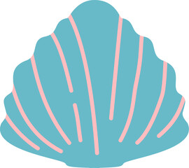 vector cute illustration of a sea shell