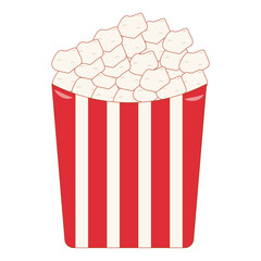 Illustration of Fast Food on White Background. Isolated Vector Cartoon Design