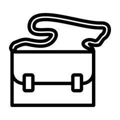 Mailbag Vector Line Icon Design