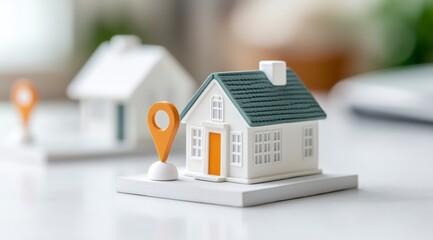 House Model  Location Pin  Real Estate  Property  Home  Buying  Selling  Location  GPS  Ma