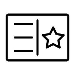 Postcard Vector Line Icon Design