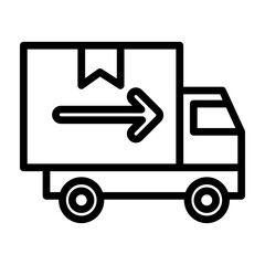 Package Dispatch Vector Line Icon Design