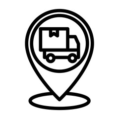 Dispatch Area Vector Line Icon Design