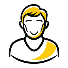 A men vector icon is a simple, scalable graphic representation of a male figure. 