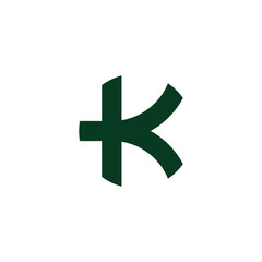 Obraz premium letters yk simple geometric line logo vector