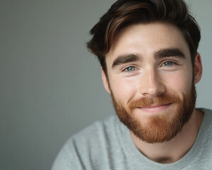 Fototapeta premium Man smiling close-up