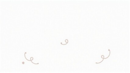 Simple design with subtle ornamental swirls on a blank background enhances elegance and simplicity