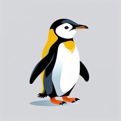 Fototapeta premium penguin icon on plain white background