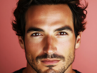 Obraz premium Man smiling close-up