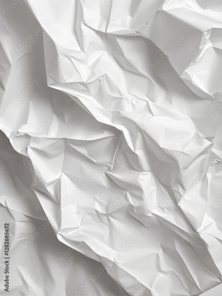 Poster abstract crumpled paper texture background - abstract of crumpled white paper, symbolizing texture, 