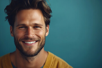 Fototapeta premium Man smiling close-up