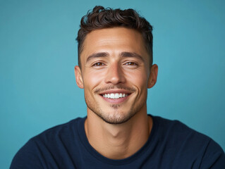 Obraz premium Man smiling close-up