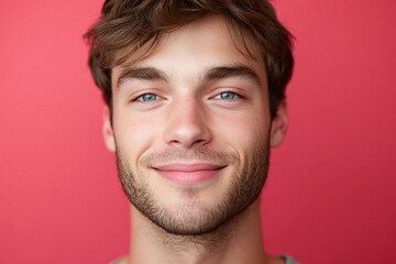 Obraz premium Man smiling close-up