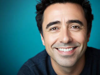 Obraz premium Man smiling close-up