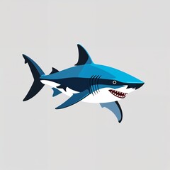 Obraz premium shark icon on plain white background
