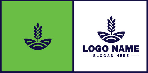 Gluten-Free Bakery icon Wheat-free bakery Gluten-conscious bakery Celiac-friendly bakery flat logo sign symbol editable vector