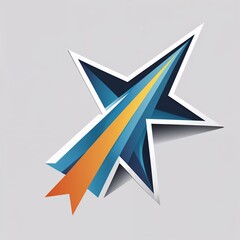 shooting star icon on plain white background