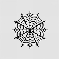 spiderweb icon on plain white background