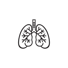Fototapeta premium Lungs vector design template