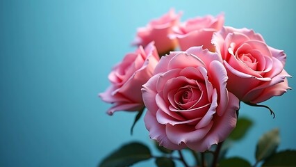 Pink Roses Bouquet, Close-up Photography, Floral Beauty, Nature's Elegance, Soft Petals, Delicate Blooms, Romantic Flowers, Botanical Image, Vivid Colors, Flower Arrangement