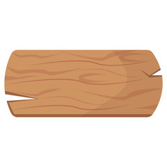 Cartoon Wooden Signpost. Vector Illustration on White Background