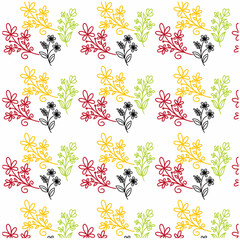 seamless pattern with flowers