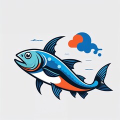 swordfish icon on plain white background