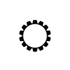 gear icon vector logo flat design illustration