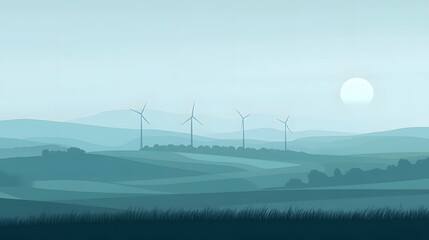 Serene landscape with gentle hills, soft pastel tones, tranquil atmosphere, ideal for meditation or relaxation themes.