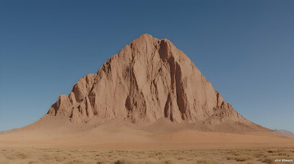 Fototapeta premium Desert mountain landscape, clear sky, travel background