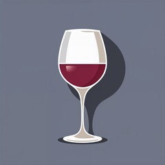 wine glass icon on plain white background