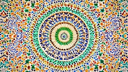 Colorful Mosaic Pattern in Intricate Design