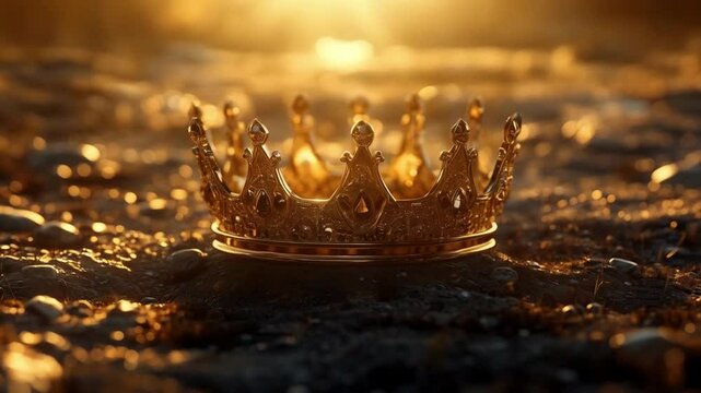 The crown sparkled brilliantly under the lights, symbolizing power, royalty, and the weight of responsibility.