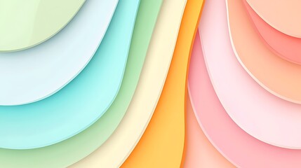 Abstract pastel rainbow wave background