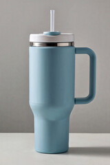 Stanley Quencher steel water bottle mockup