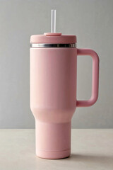 Stanley Quencher steel water bottle mockup
