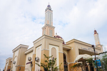 View of the Raudhatul Muflihin Modern Design Mosque, Pangkep City