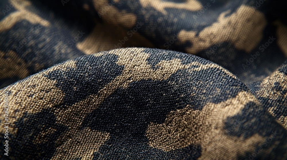 Poster close up view of textured patterned fabric surface for background, design element