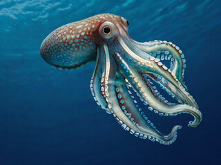 big octopus in the sea